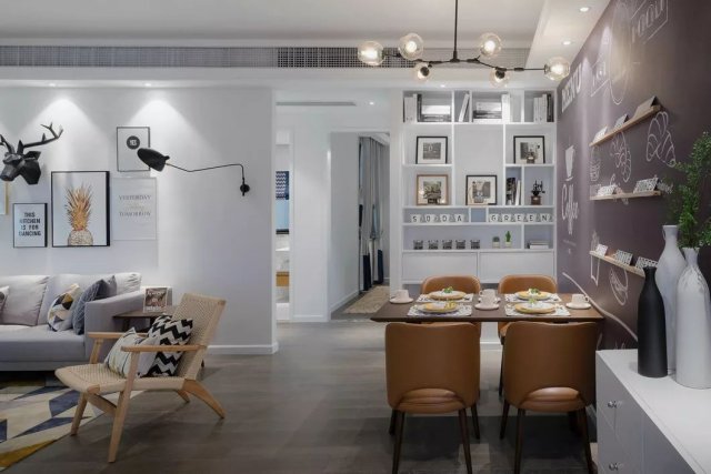装修案例北欧风格室内装修效果图-客餐厅 装修案例北欧风格室内装修效果图-客餐厅